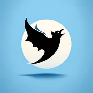 Reimagined Twitter Logo with Bat Silhouette | Whimsical Design