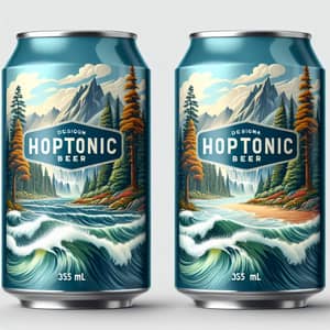 Hoptonic Beer Can Label Design | Natural Luxury Look