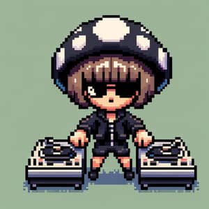 8-Bit DJ Girl Dancing | Pixel Art Sprite