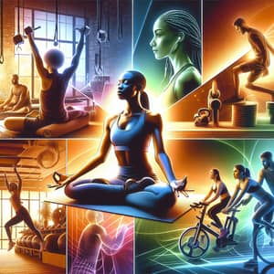 Multicultural Fitness Visual - Health & Wellness Pursuit
