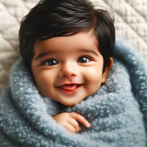 Cheerful 3-Month-Old Indian Baby Boy | Bright Smile & Rosy Cheeks