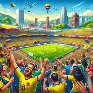 Colombia World Cup Celebration | Fans, Soccer Fields & Cityscapes