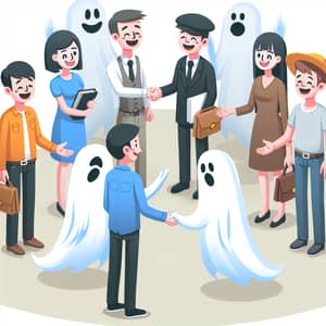 Shaking Hands: Humans and Ghosts Form Unlikely Friendships
