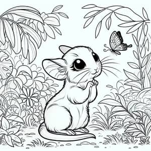 Wild Spirit: A Retro Coloring Book for Kids - Cute Jerboa Playtime