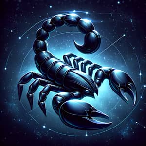 Realistic Scorpio Zodiac Symbol in 3D | Night Sky Background