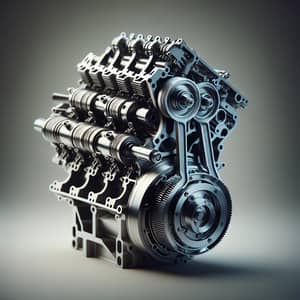 Detailed Mechanical Engine Image | Inner Workings and Pistons