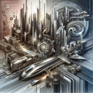 Abstract Technological Advancements | Futuristic City & Network Flow
