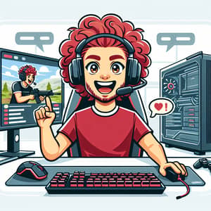 Excited Spanish Male Live Streamer and Video Game Commentator