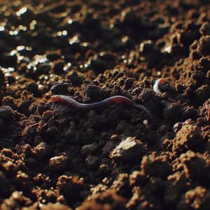 Rich Dark Brown Soil Texture | Moist Earthworm Soil