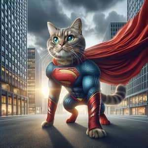 Superhero Cat - Feline Protector of the City