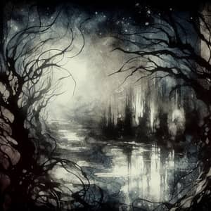 Ethereal Romanticism Illustration | Dark & Eerie Themes