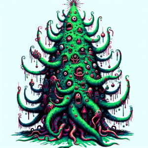 Whimsical Monster Christmas Tree - Unique Holiday Decor