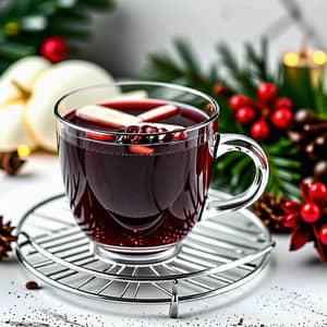Fragrant Mulled Wine Cup | Glass Rack Display