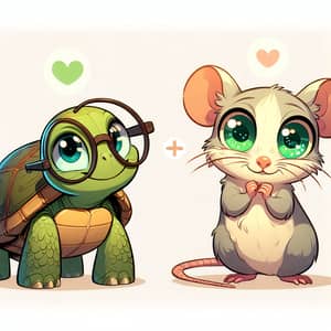 Charming Turtle and Adorable Green-Eyed Rat Love Story