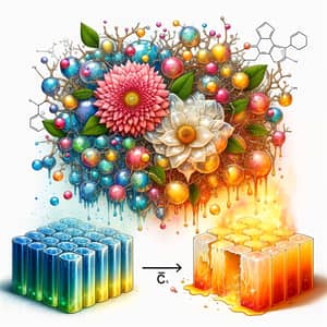 Chemical Reaction: Perfume and Paraffin Artistic Illustration