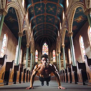 Push-Ups in an Ornate Church: A Unique Workout