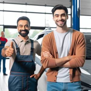 Happy Car Owner at Quality Service Center | Car Service Specialists