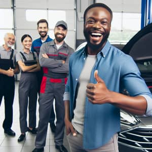 Diverse Auto Service Team Ensures Customer Satisfaction | Service Centre Positivity