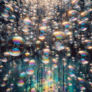 Transparent Bubbles Floating in Air - Reflecting Surrounding Colors