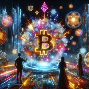 Digital Currency Explosion: Cyberpunk Blockchain Art