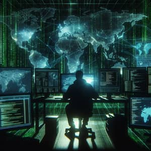 Cyber-Security Matrix: Hacker in Action | Intriguing Digital Landscape