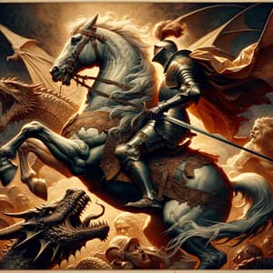 Epic Knight vs Dragon: A Digital Masterpiece