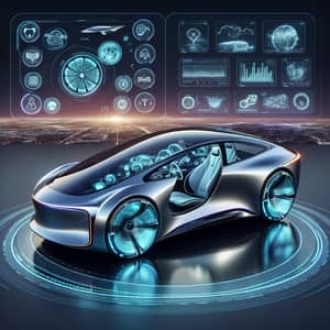 Futuristic Car with Advanced Technology and Renewable Energy