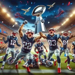 New England Patriots Celebrate Super Bowl Victory | Stadium Celebration
