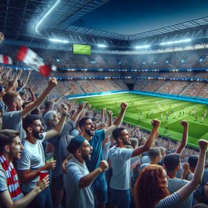 Diverse Fans Await World Championship Final in Packed Stadium