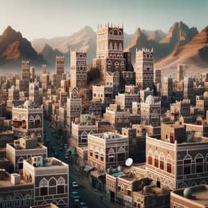 Ancient Cityscape of Sana'a, Yemen | Historic & Contemporary Charm