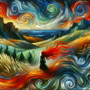 Resilience: Symbolic Abused Women Abstract Landscape Art