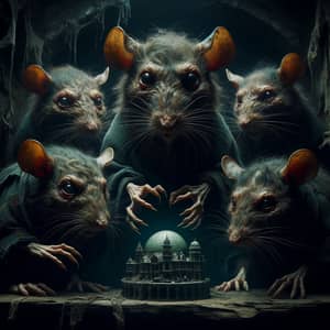 Eerie Mystic Rats in Ancient Mansion