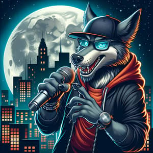 Urban-Dressed Wolf Rapper: Howling in the Moonlight