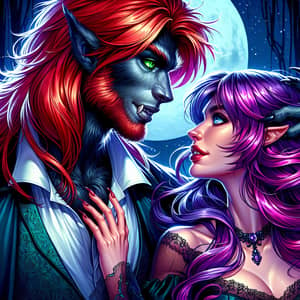 Romantic Werewolf and Vampire Love Story: Mystical Creatures Embrace