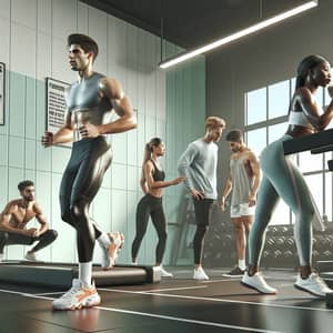 Modern Gym Scene: Energetic Workouts & Personal Training