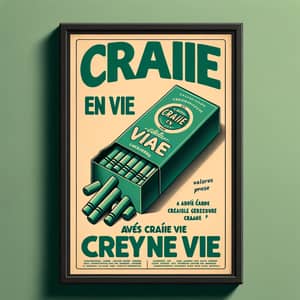 Creative Poster Design for Craie en Vie with Green Chalkboard Chalk