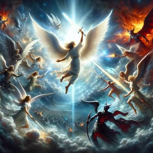 Battle Between God's Angels and Satan