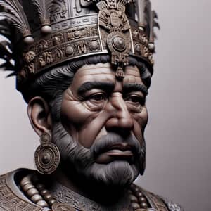 Realistic Portrait of Incan Emperor with Traditional Jewelry