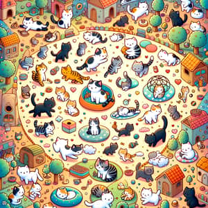 Whimsical Kittens Universe - Playful, Sleeping & Exploring Kitties