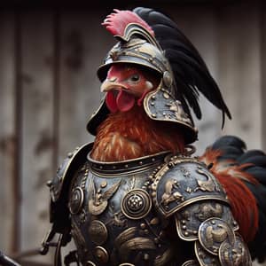 Brave Chicken Soldier in Ornate Armor | Online Store