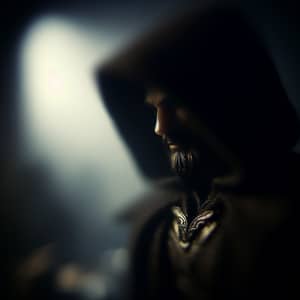 Mysterious Dark Cloaked Figure in Fantasy Scene | AI Art Generator ...