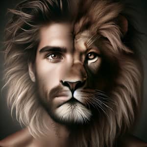 Man to Lion Transformation: Fierce & Majestic Imagery