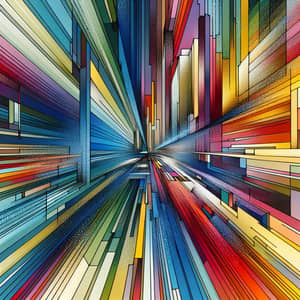 Abstract Perspective Art: Surreal Vanishing Points & Shapes