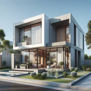 Modern Architectural Design House with Clean Lines | Neutral Tones