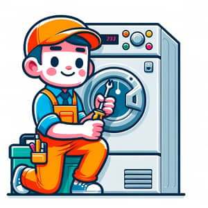 Fun Appliance Technician Illustration for Kids