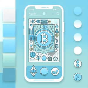 Cryptocurrency-Themed Smartphone Wallpaper in Light Colors