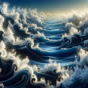 Abstract Ocean Waves: Patterns in the Deep Blue