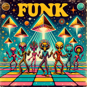 Cosmic Dance Floor: Vintage-Inspired Funk Album Cover