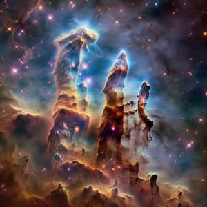 Pillars of Creation: Majestic Cosmic Sculptures in Eagle Nebula