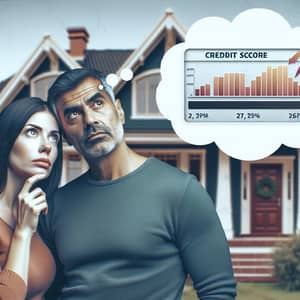 Couple Evaluating Home with Credit Score Concerns